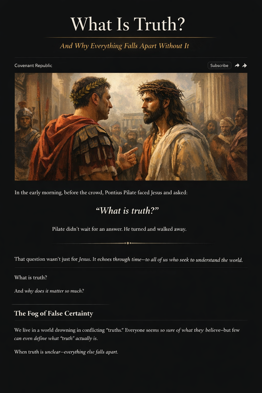 What Is Truth Article